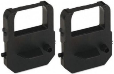 (2 Pack) uPunch CR1000 Time Clock Ribbon, Black Ink, CRX90010 Compatible