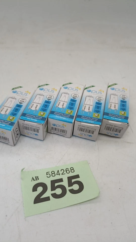 5 x Opus G9 28w = 40w 240v Clear Long Life Eco Halogen Dimmable Light Bulbs - Image 2 of 4