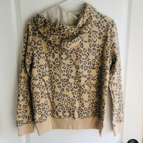 Nueva sudadera con capucha pulóver con estampado de leopardo Belle Du Jour para mujer talla pequeña - Imagen 4 de 7