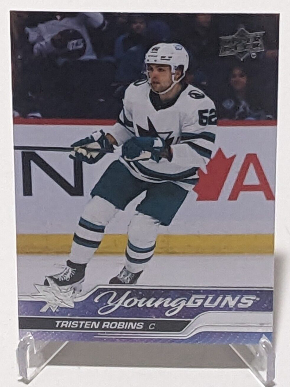 2023-24 Upper Deck Series 1 Tristen Robins Young Guns San Jose Sharks #223