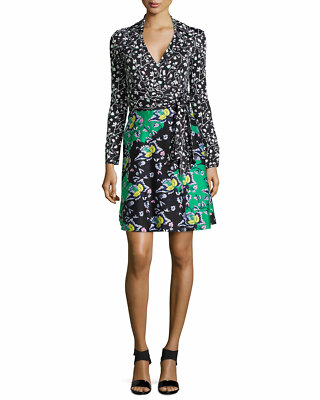 diane von furstenberg long sleeve wrap dress SZ 10 Diane von Furstenberg Amelianna Long-Sleeve Wrap Dress NWT $598