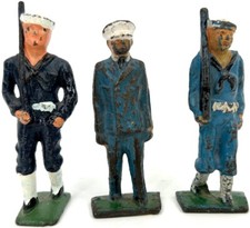 BARCLAY MANOIL Set of 3 Lead Toy Soldiers 1930s - 1940s Soldiers