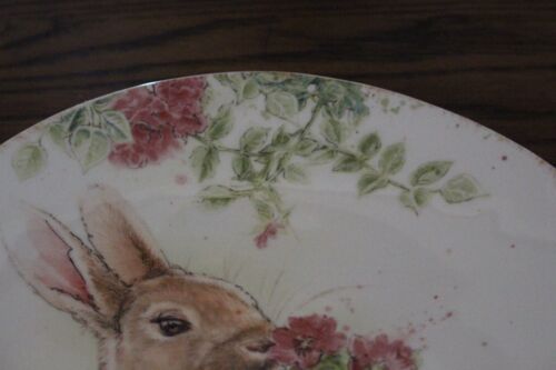 Set of 2 NEW Southern Living Floral Bunny Accent Plates Thumper - Picture 3 of 8