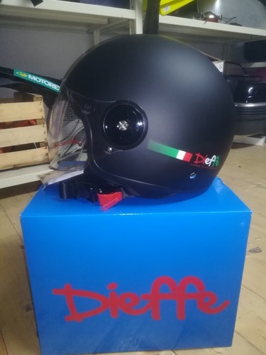 Casco Dieffe Jet Misura S Nero Opaco NUOVO | eBay