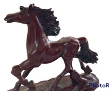 Red Black Equine Equestrian Horse Resin Figurine
