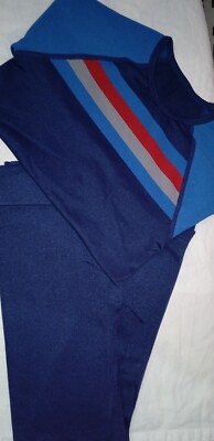 Kids Crivit Top And Trousers Base Layer Set Size 6-8 Years Navy