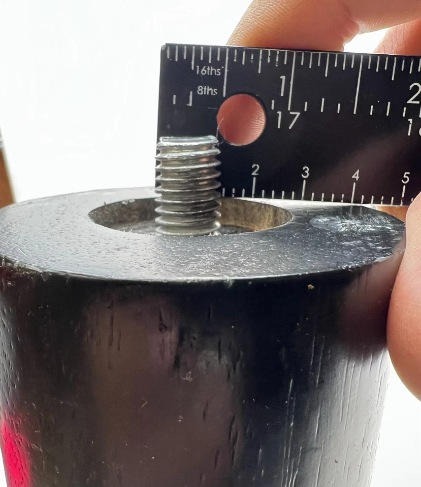 Tempur-Pedic Ergo Premier Lot of 4 Adjustable Base Legs 6” Tall Wood 1/2" Thread - Image 3 of 4