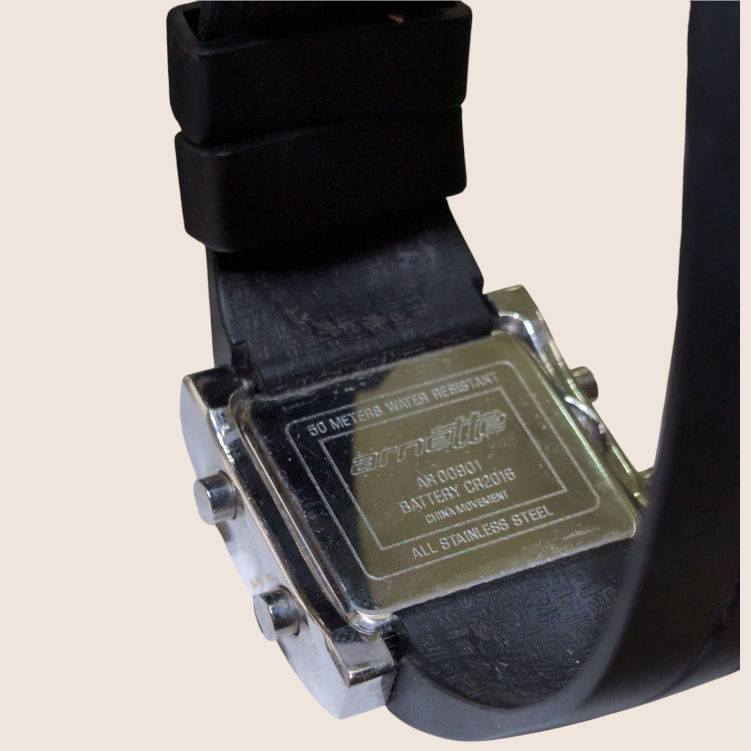 Arnette LCD Digital Watch Silicone black Strap AR00901 50M WR New ...