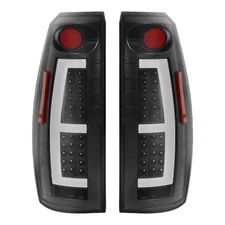 2x LED Bar Tail Lights Left+Right For Chevrolet Avalanche 2007-2013 Clear/Black