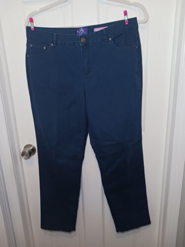 JMS Classic Fit Straight Leg Women's size 18W Dark Wash Blue Denim Jeans - Picture 1 of 8