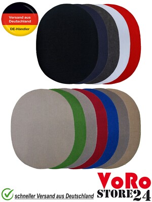 Bügelflicken Oval 10,5 x 13,5 cm 12 Farben Patch Flicken 2 Stück