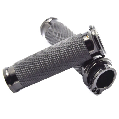 Black 1'' 25mm Handle Bar Hand Grips For Harley Dyna FatBoy Sportster 1200 883