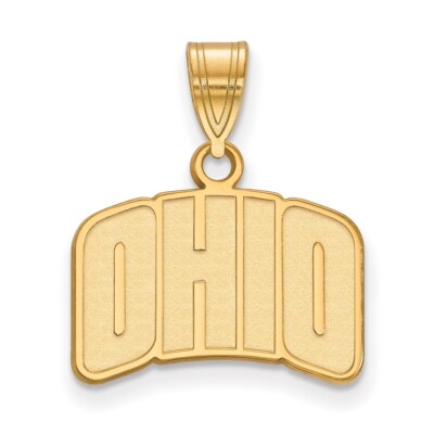 Kleiner Anhänger GP Sterlingsilber LogoArt Ohio University Buchstaben buchstabiert