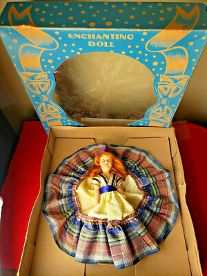 Mid-Century Scotch Lassie Vintage Enchanted Doll in Original Box ~ VHTF ~ U.S.A.