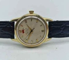 RARE 1950'S JAEGER-LECOULTRE CALENDAR 14K GOLD POWERMATIC 481 MAN'S WATCH / R052