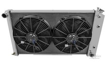 1970-1985 Oldsmobile All Aluminum 2 Row Kr Champion Radiator Fan Combo 1970-1985 Oldsmobile All Aluminum 2 Row Kr Champion Radiator Fan Combo