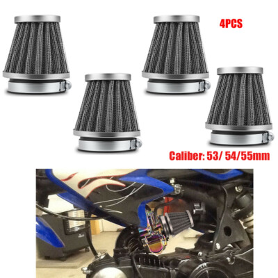 4X Carburetor Air Filter Intake Cleaner Pod 54/53/55mm Motorcycle Dirt Bike  ATV
