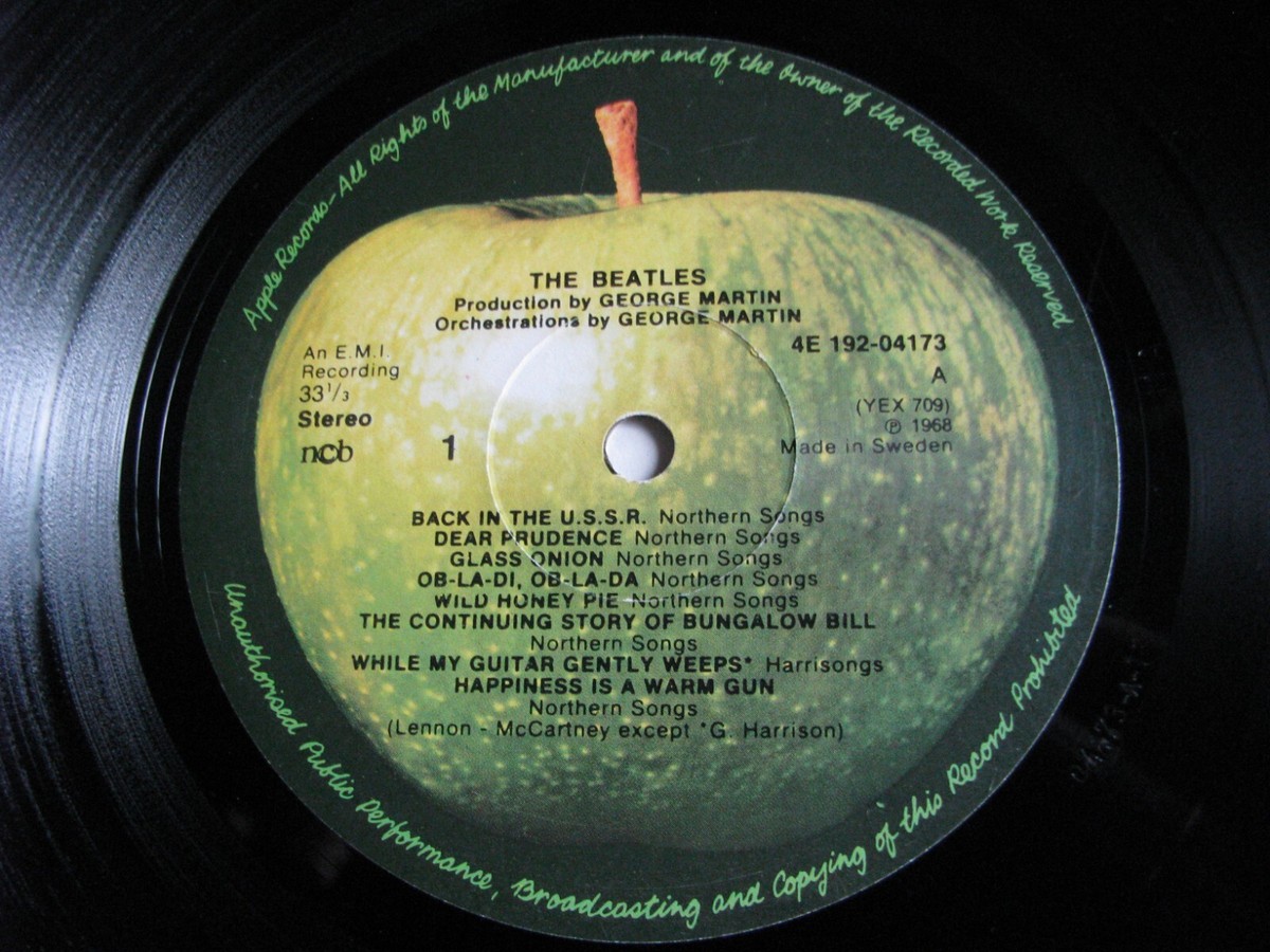 The Beatles ホワイトアルバム ドイツ盤 1C 192-04 173 The Beatles-White Album LP-1978 German/Sweden-1C 172 04 173