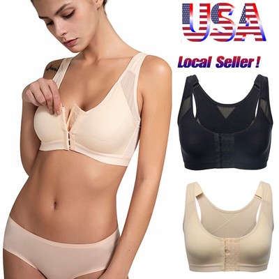 front closure wireless sports bra