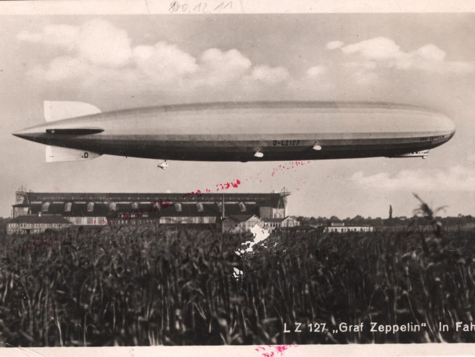 GERMANY Postcard GRAF ZEPPELIN 2m Blue Air Mail *1.AMERIKAFAHRT* 1929 USA KZ156 - Image 2 of 4