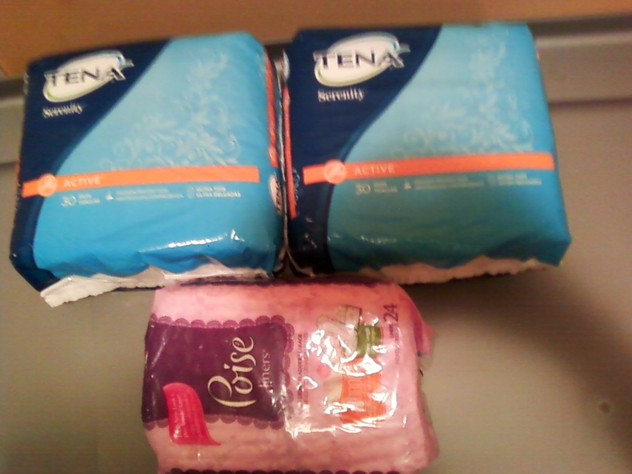 Two Tena Serenity Active Ultra Thin Pads Moderate Absorbency 30 Pads