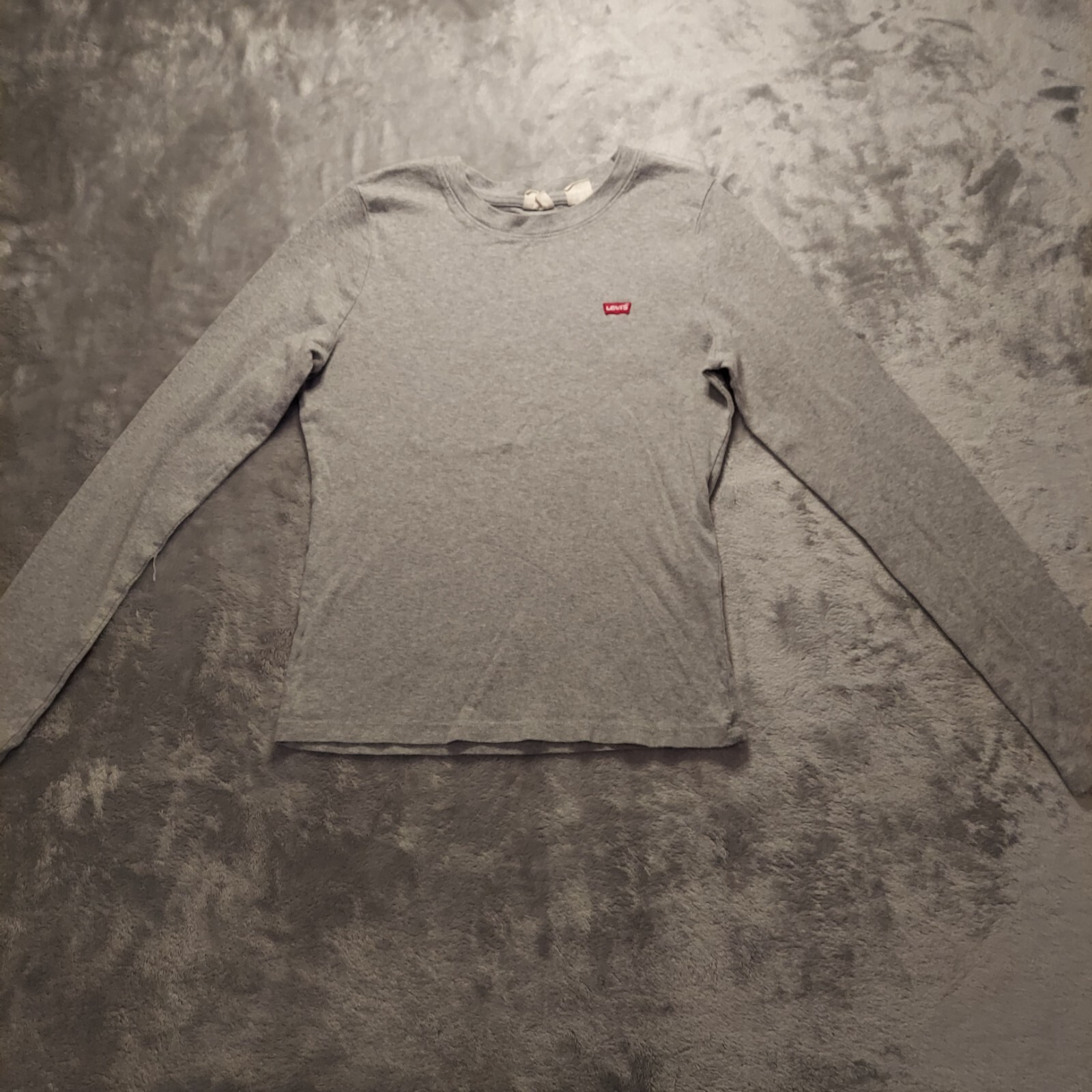 Levi's Women's Crew Neck Long Sleeve Top Grey M 22in Long 16in Wide