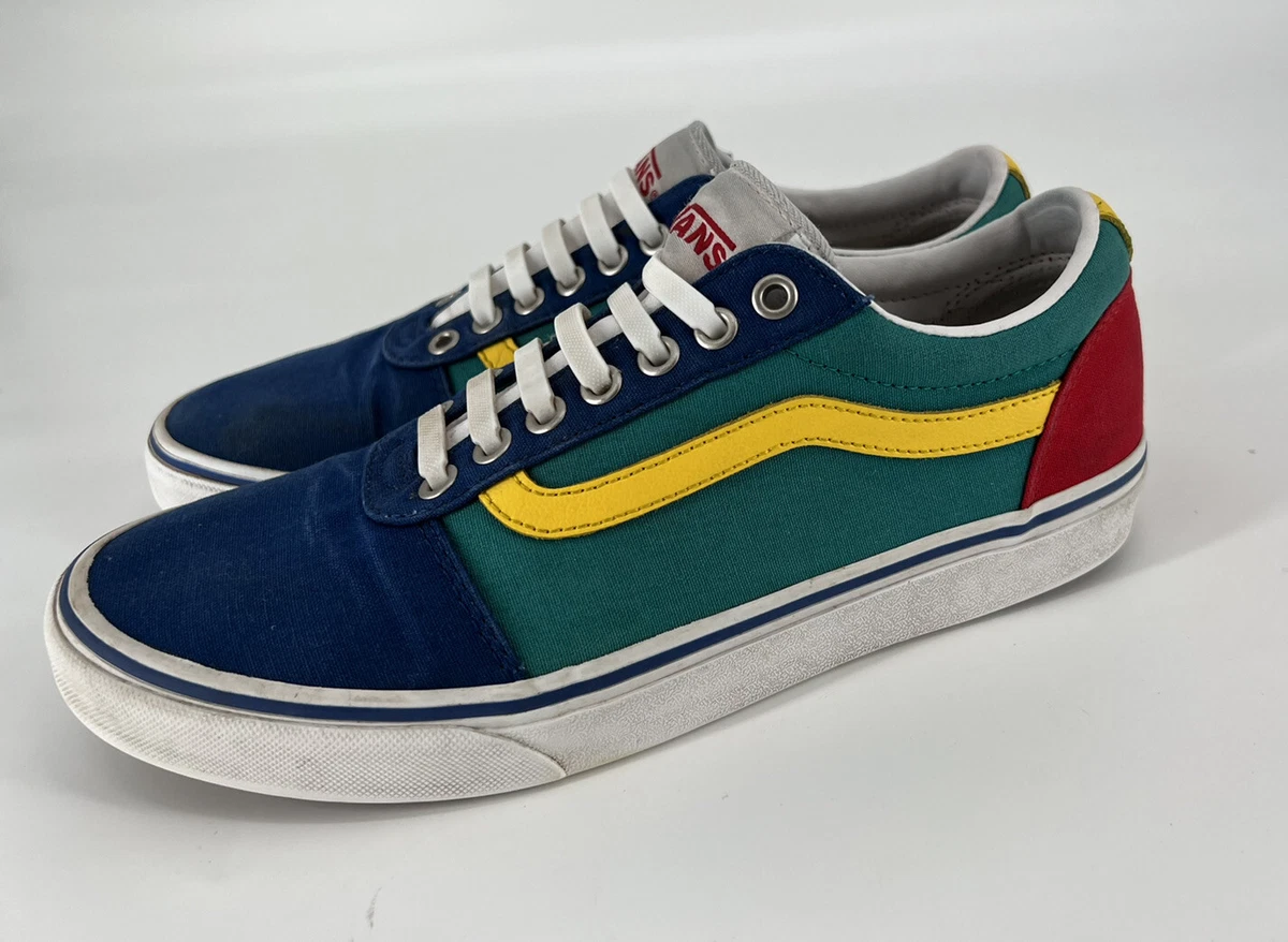 Blue red green shop yellow vans