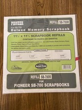 PIONEER Deluxe Memory Scrapbook 11 1/4 11 3/4" Refills SB-700R 25 Pages