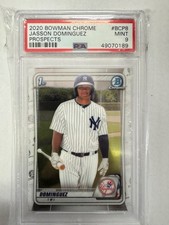 2020 BOWMAN CHROME JASSON DOMINGUEZ PROSPECTS #BCP8 PSA 9
