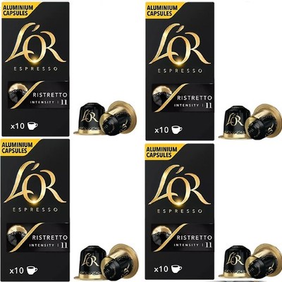 LOR Espresso Ristretto Pods Ginger Notes & Cardamom 4 x Packs (40 Pods Total)