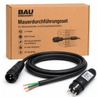 5M Anschlusskabel Set Balkonkraftwerk inkl REV Einspeisestecker Wanddurchführung