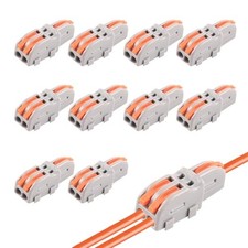 10Pcs 2 to 1 Wire Connectors Small Electrical Cable Splicing Splitter Terminal