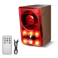 Solar Outdoor Motion Sensor Alarm, Dog Barking Gunshot Red  Brown