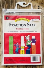 Ideal School Supply Fraction Stax Mathcards For Subtraction Vintage New 