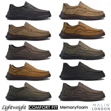 MENS COMFORT MEMORY FOAM SLIP ON CASUAL BOAT DECK LOAFERS DRIVING WALKING SHOES