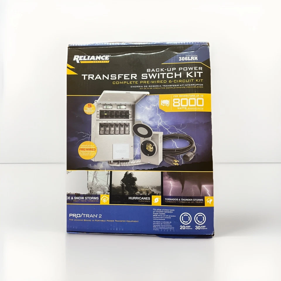 Kit de interruptor de transferencia de 6 circuitos Reliance 31406LRK Foto 2 de 2