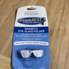ReadeRest Magnetic Eye Glass Holder Classic White Fits All Glasses USA