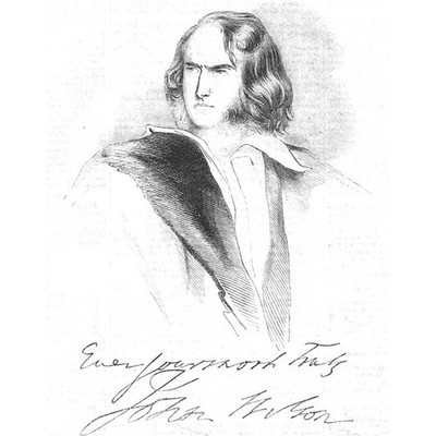 John Wilson Herausgeber von Blackwood's Magazine - Antique Print 1844