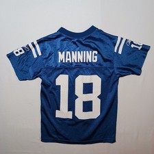 Peyton Manning Youth Jersey 18 NFL Indianapolis Colts Blue Size 8 Reebok