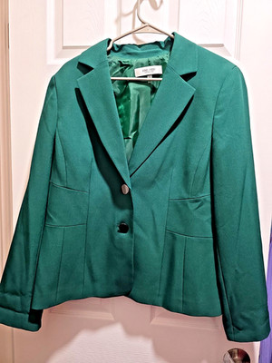 New Jones Studio Womens Size 16 Green 2 Button Blazer Jacket Professional