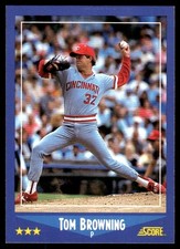 Tom Browning 1988 Score #132 Cincinnati Reds MLB READ FREE SHIPPING AutographDen