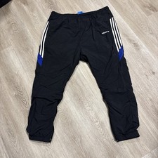 VINTAGE Adidas Sweatpants Mens 2XL Black Windbreaker Track Lined