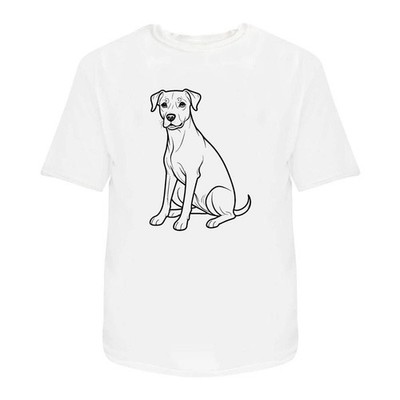Unisex T-Shirt ''Dog Line Art'' - 100% Baumwolle (S-XXL) (TA059860)