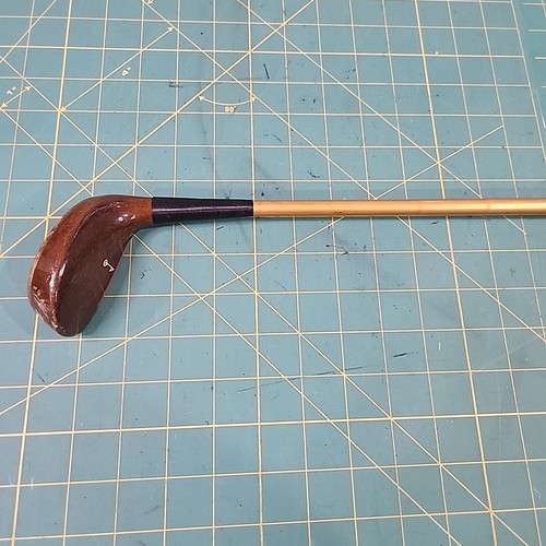 Super Fli Wood Custom Made Genuine Persimmon Golf Putter 35" Mallet Club Vintage - Picture 11 of 21