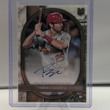 Topps 2025 Museum Archival Autograph Rookie Thomas Saggese /199 Cardinals