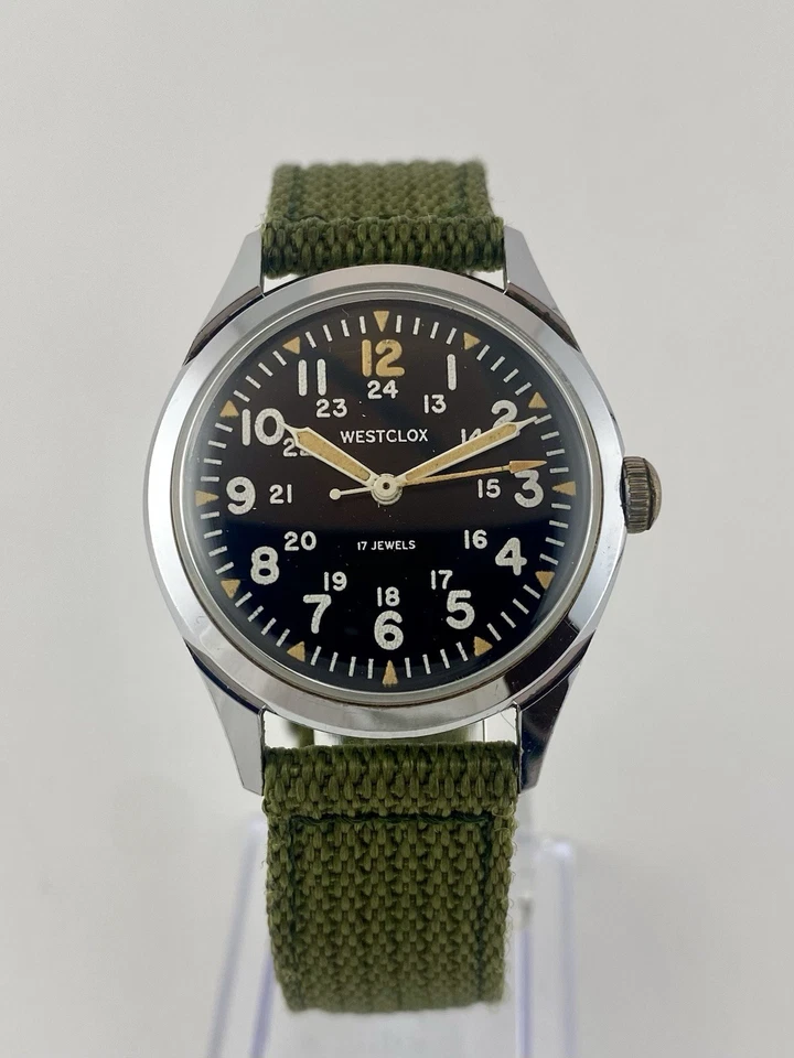 Reloj MILITAR Hombre Vintage Años 70 WESTCLOX Cal.A-201. ¡Corre el viento manual! Foto 2 de 4