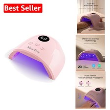Professional Gel Nail Dryer with LCD Display  Overheating Protection in Pink