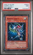 2008-09 YU-GI-OH! DUEL TERMINAL PREV WAVE 2 #EN027 HARPIE LADY 1 PSA 9