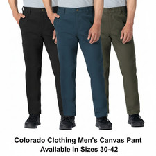 Colorado Clothing Men's Canvas Pants Stretch Twill Work Utility Pocket 30-42 New