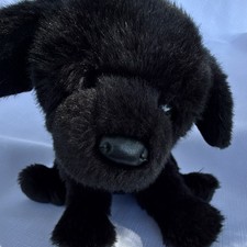 Douglas Cuddle Toys Whittaker Black Lab Puppy Plush Dog Stuffed Animal 1970 9"